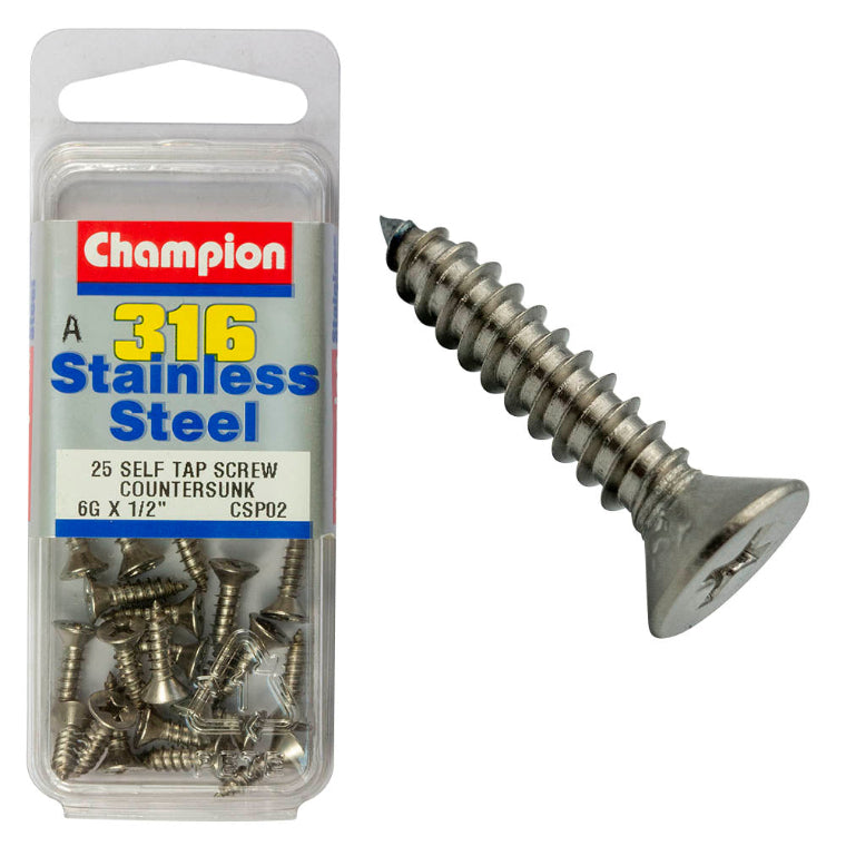 6G X 1/2 SCREW PACK-SELF TAPPER 6G X 1/