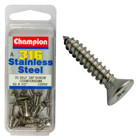 6G X 1/2 SCREW PACK-SELF TAPPER 6G X 1/
