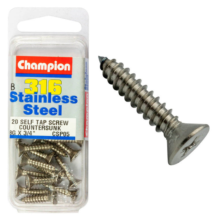 8 G X 3/4 SCREW PACK-S/TAPP CS S/LESS8GX