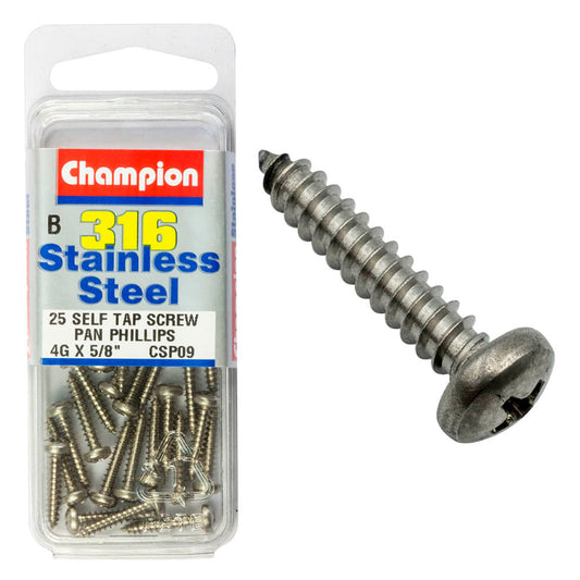 4G X 5/8 SCREW PACK-S/TAP PAN S/LESS4GX