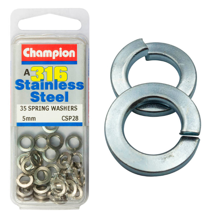 5MM WASHERS-SPRING ST/LESS STL 5MM
