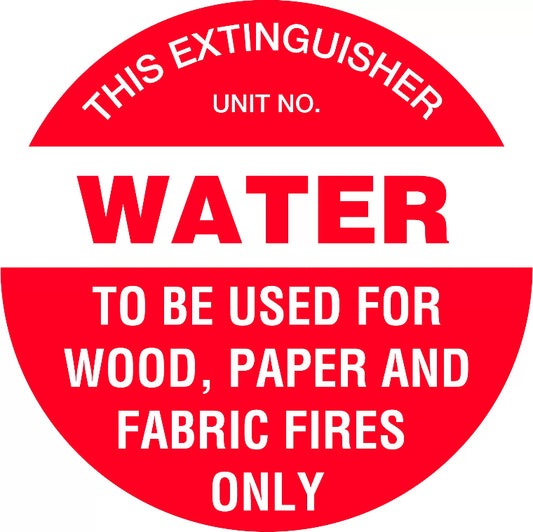 200MM DISC SELF ADHESIVE FIRE EXTINGUISHER MARKER