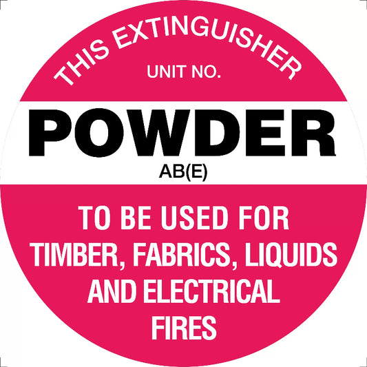 200mm disc poly fire extinguisher marker