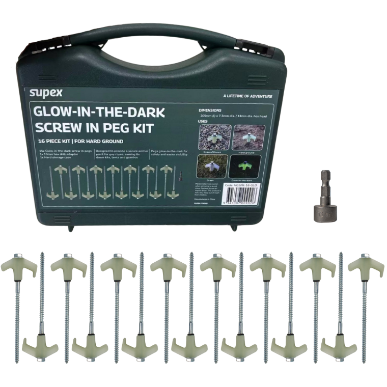GLOW-IN-THE-DARK SCREW IN PEG KIT