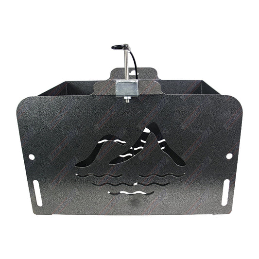 JERRY CAN HOLDER WITH SIDE FLANGE HAMMERTONE FINISH