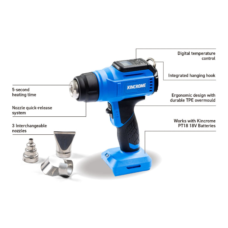 KINCROME- 18V DIGITAL HEAT GUN