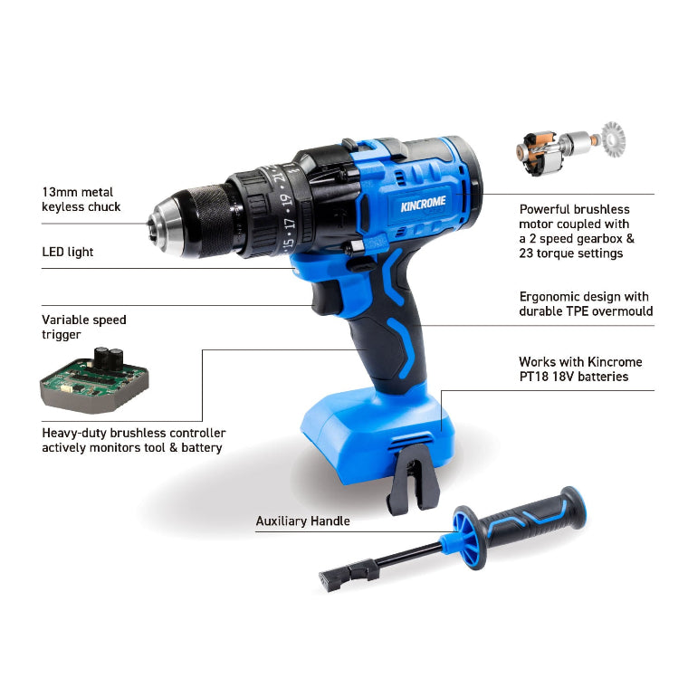 Kincrome- 18v Brushless Hammer Drill