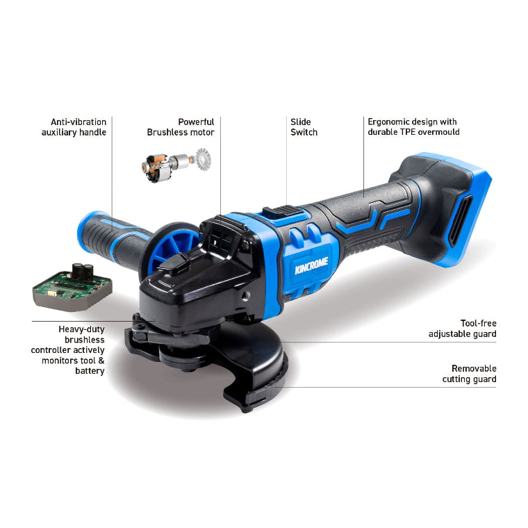 KINCROME- 18V BRUSHLESS ANGLE GRINDER