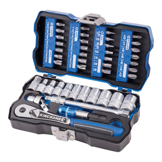 LOK-ON Socket & Bit Set 43 Piece 1/4'' Drive