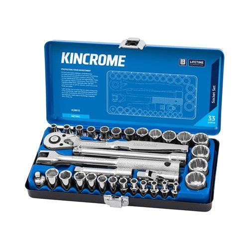 Kincrome-Skt Set 33P 1/4  3/8 Dr Met