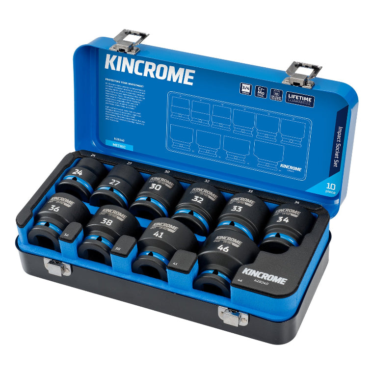 Impact 3/4'' Drive Socket Set Metric 10 Piece