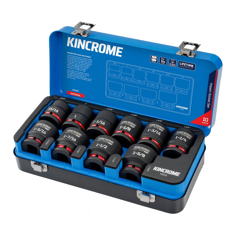Impact 3/4'' Drive Socket Set Imperial 10 Piece