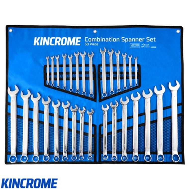Combination Spanner Set 30 Piece - Metric/Imperial