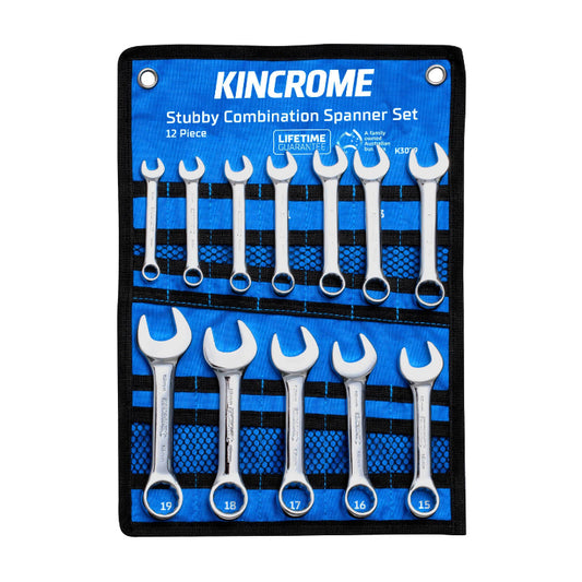 Stubby Combination Spanner Set 12 Piece - Metric