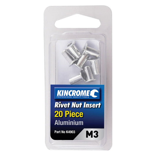 Kincrome Riv Nut Aluminium M3 20 Pce