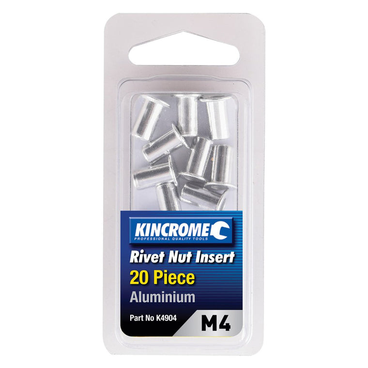 Kincrome Rivnut Aluminium M4 20 Pce