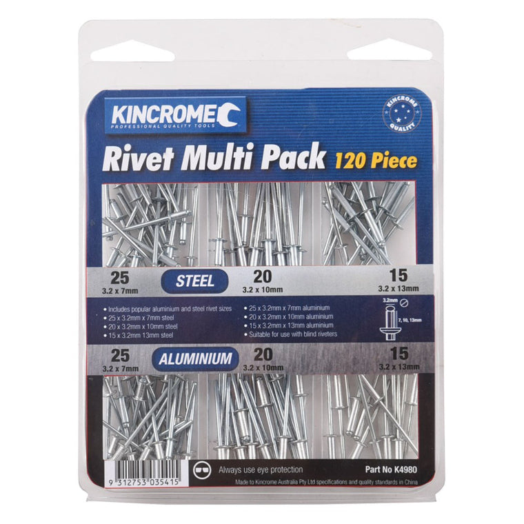 Kincrome- Rivet Pack 120 Piece