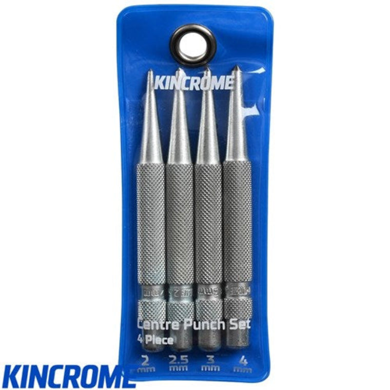 KINCROME 4 PIECE CENTRE PUNCH SET SMALL