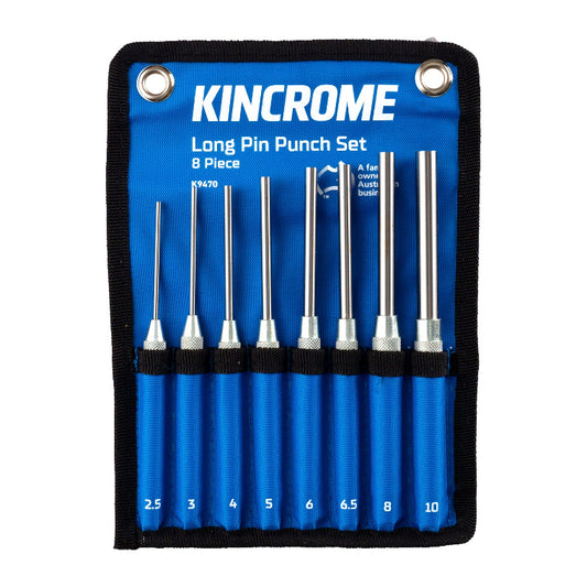 KINCROME LONG PIN PUNCH SET 8 PIECE