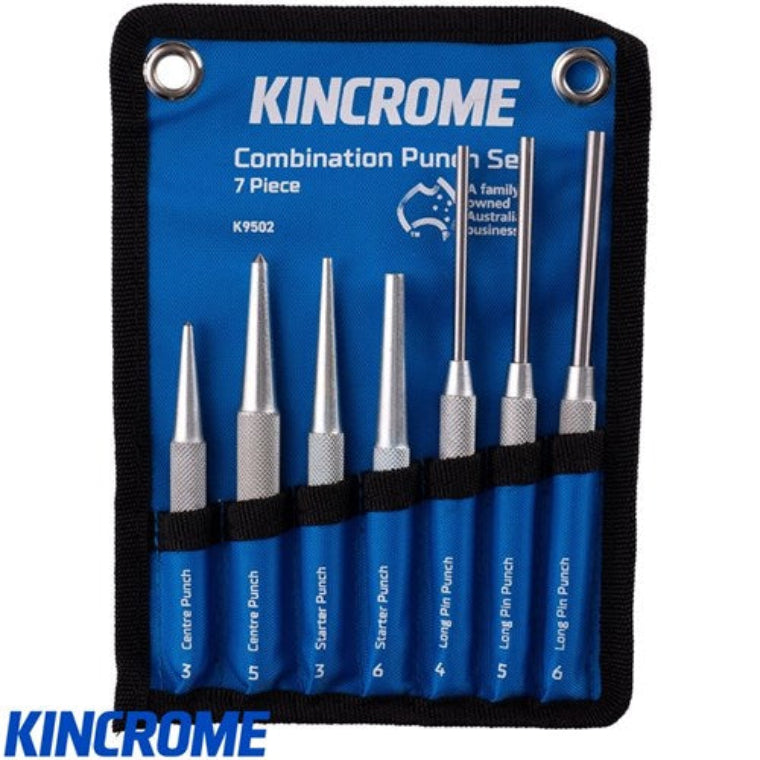 KINCROME 7 PIECE COMBINATION PUNCH SET