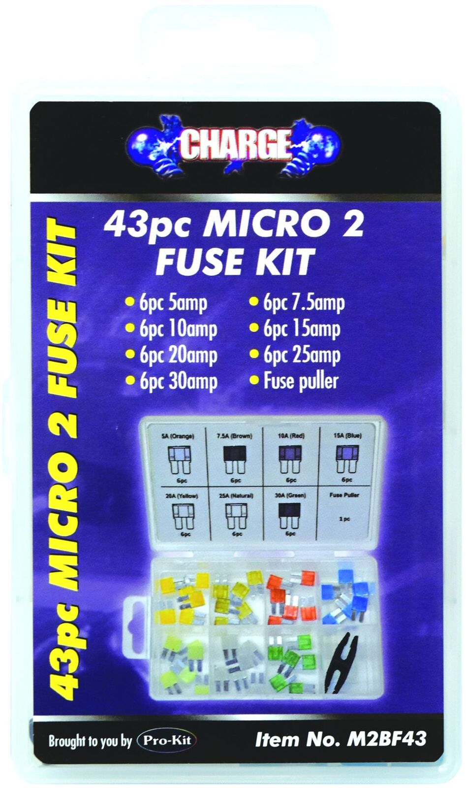 43pc micro2 blade fuse kit