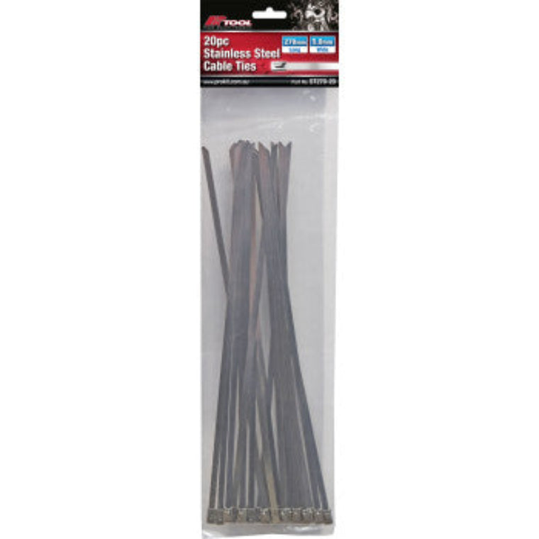 20pc STAINLESS STEEL CABLE TIES