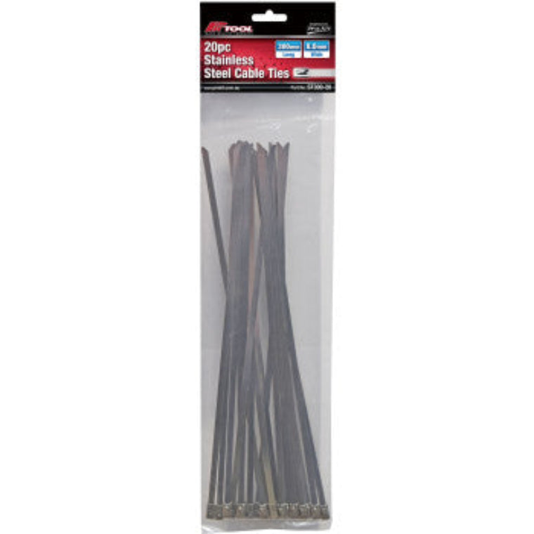 20pc STAINLESS STEEL CABLE TIES