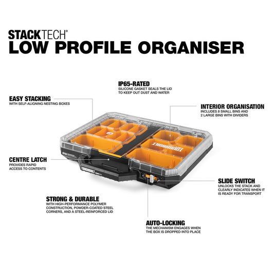 TOUGHBUILT-STACKTECH LOW PROFILE ORGANISER