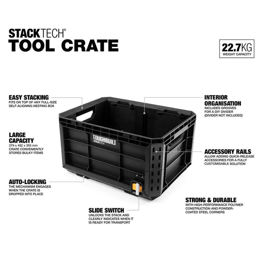 TOUGHBUILT- STACKTECH TOOL CRATE