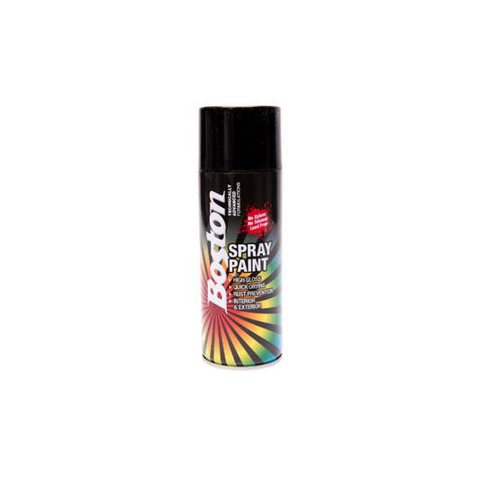 BOSTON SPRAY PAINT SATIN BLACK 250GM