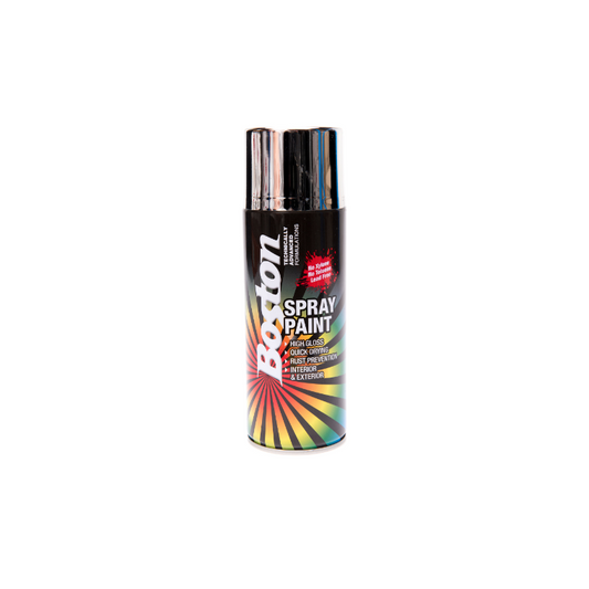 BOSTON SPRAY PAINT BRIGHT CHROME 250GM
