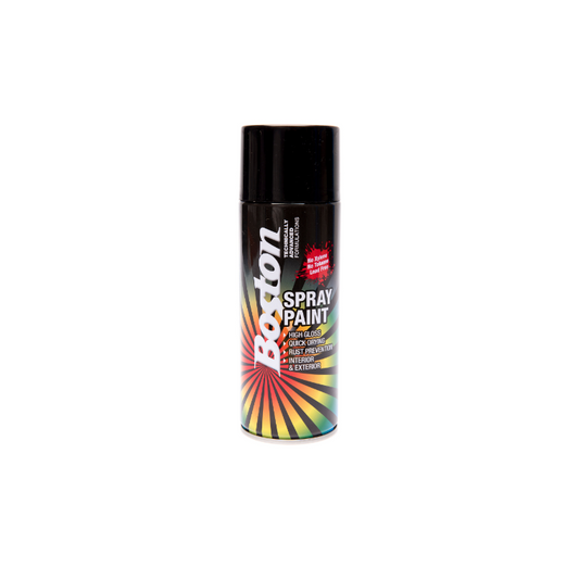 BOSTON SPRAY PAINT- GLOSS BLACK 250GM