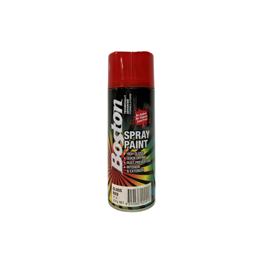 BOSTON SPRAY PAINT GLOSS RED 250GM