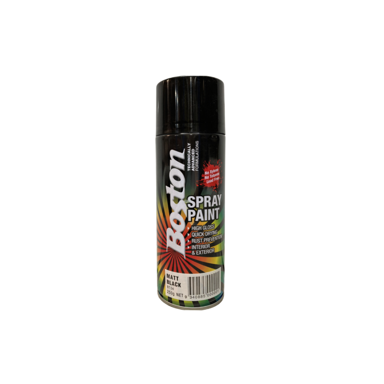BOSTON SPRAY PAINT MATT BLACK 250GM