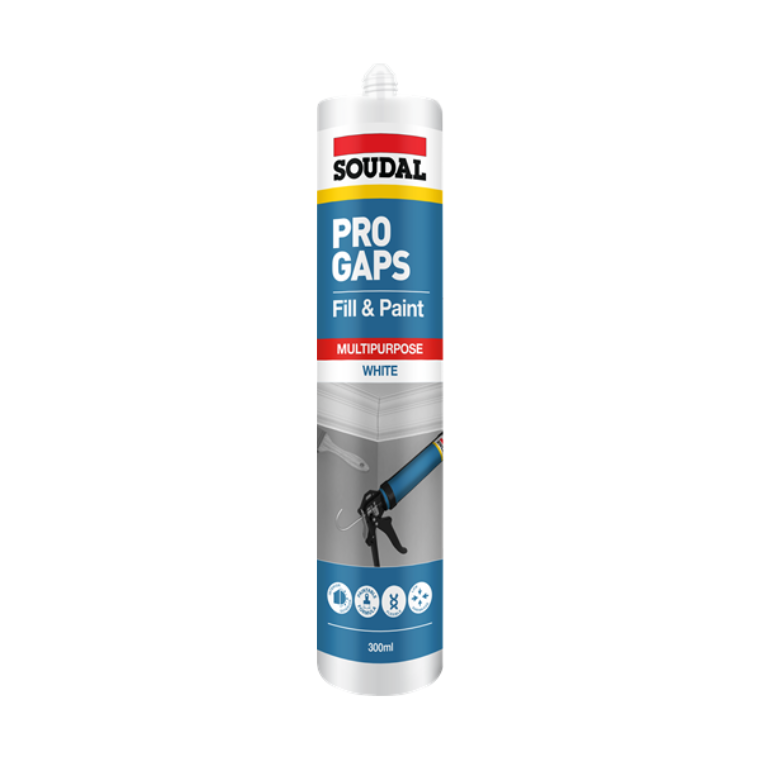 SOUDAL PRO GAPS FILL & PAINT MULTIPURPOSE WHITE 300ML