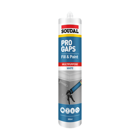 SOUDAL PRO GAPS FILL & PAINT MULTIPURPOSE WHITE 300ML