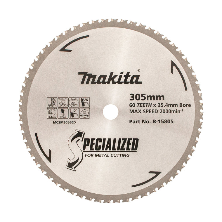 Makita 305mm (12'') x 60T Specialized Metal Cut Saw Blade