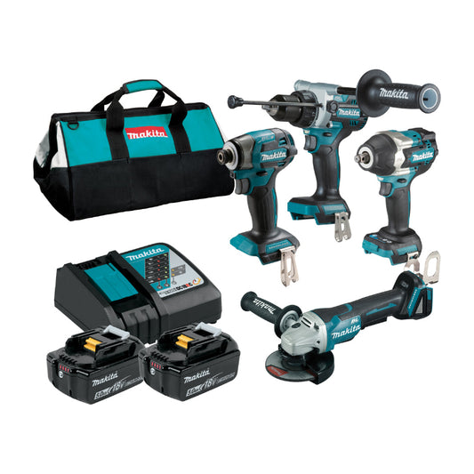 Makita DLX4186TX1 18V 5.0Ah Li-ion Cordless Brushless 4pce Combo Kit