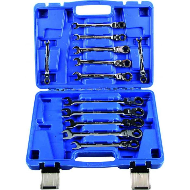 12PC FLEX HEAD RATCHET SPANNER SET
