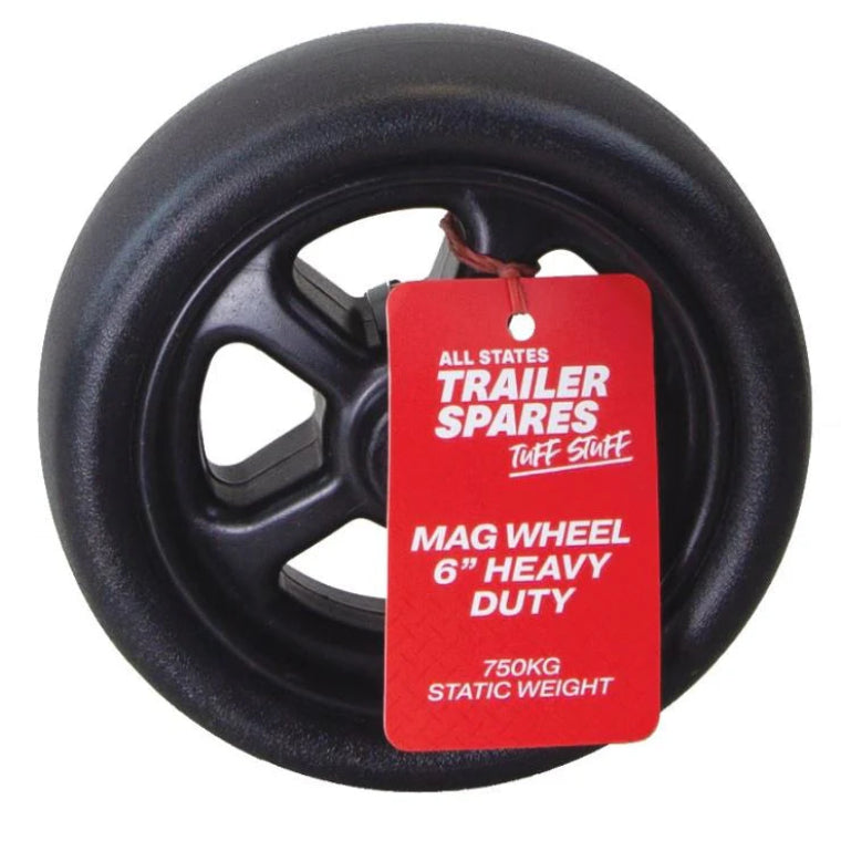 JOCKEY WHEEL 6 INCH RUBBER